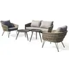Image de Salon bas de jardin CAPRI 4 places gris anthracite - DCB GARDEN - CAPRI-S2