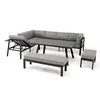 Image de Ensemble repas de jardin ANTALYA 9 places en aluminium noir - DCB Garden - ANTALYA-S1-NOIR