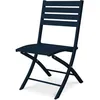 Image de Chaise De Jardin Pliante En Aluminium-bleu Marine
