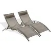 Image de Lot de 2 Bains de Soleil "Cloé" 170cm Cappuccino