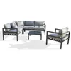 Image de Salon Jardin D'angle Beaubourg 6 Places Gris Anthracite