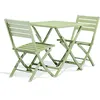Image de Ensembles de chaises. canapes et tables de jardin city garden 3 pieces aluminium vert 70 x 70 x 73 cm 2 personnes