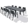 Image de Table a manger extensible sans tiroir dcb garden en metal 8 personnes 240 x 100 cm