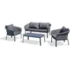 Image de Salon Bas Jardin Camargue 4 Places Gris Anthracite