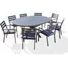 Image de Ensemble Repas En Aluminium Avec Rallonge Papillon-8 Places