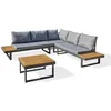 Image de Salon De Jardin Miyako 5 Places Gris Anthracite