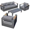 Image de Salon de Jardin 5 Places "Mandelieu" 225cm Gris Anthracite