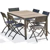 Image de Table De Jardin Boston Avec 6 Chaises Pliantes