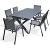 Image de Ensemble Table de Jardin Extensible et 6 Fauteuils Floride 180-240cm Gris Anthracite