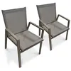 Image de Salon de jardin dcb garden marron 2 pieces 2 personnes 56 x 56 x 56 cm aluminium