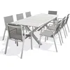 Image de 1 Table Jardin Floride 240x100cm + 8 Fauteuils Blanc