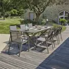 Image de Salon de jardin GENERIQUE aluminium 9 pieces 180 x 100 x 77 cm 8 personnes