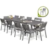 Image de Salon de jardin dcb garden aluminium gris 13 pieces 12 personnes