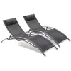Image de Lot de 2 Bains de Soleil Cloé 170cm Noir