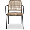 Image de Fauteuil De Jardin Empilable En Corde Et Acier-anthracite