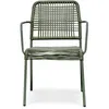 Image de Fauteuil De Jardin Empilable En Corde Et Acier-vert