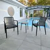 Image de Lot de 2 fauteuils de jardin design anthracite - YOCAU