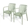 Image de Lot de 2 fauteuils de jardin CITY GARDEN TiagoFT Empilable Olive