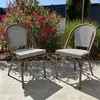 Image de Lot de 2 chaises bistrot marron et bleu - MARAIS