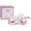 Image de Doudou et Compagnie, Hochet, Chaussettes cerise lapin avec hochet 6-12M