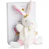 Image de Doudou et Compagnie, Doudou, Doudou étoile lapin avec attache tétine15cm (15 x 12 cm)