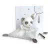 Image de Doudou plat Panda Attrape-rêve Doudou et Compagnie 20 cm Gris