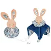 Image de Doudou boule 3 en 1 - Lapin Bleu et blanc Doudou et Compagnie - Paris