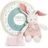 Image de Doudou et Compagnie, Doudou, Lapin bio avec doudou,rose 22cm (22 x 24 cm)