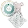 Image de Doudou et Compagnie, Doudou, Souris bio avec doudou, vert olive 15cm