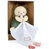Image de Peluche lion beige avec doudou mouchoir