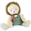 Image de Peluche doudou lion beige et vert