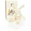 Image de Doudou lapin beige avec mouchoir - sweety - 25 cm