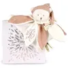 Image de Doudou plat petales Ours Rose - 25 cm - Collection Anniversaire