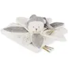 Image de Doudou et Compagnie, Doudou, Schmusetuch Bär Blüte silber 25cm