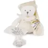 Image de Doudou et Compagnie, Doudou, Schmusetuch mit Schnullerhalter Bär gold 20cm (20 x 15 cm)