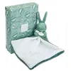 Image de Lapin doudou - Lapin avec doudou vert sauge