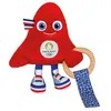 Image de Mascotte Doudou et Compagnie Hochet avec anneau bois JO Paris 2024