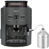 Image de Krups Essential grise Machine à café à grain 5 boissons mousseur de lait Broyeur à café grains + Pot à lait