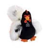 Image de Peluche coq Coq rico noir et blanc -26 cm - Histoire d ours