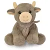 Image de Peluche petite vache foulard Marron