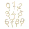 Image de Cake topper en bois - Chiffres 0 à 9