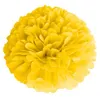 Image de Pompom Satin Jaune 15cm - Jaune - 15 cm de diamètre