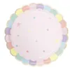 Image de Assiettes Festonnees 23cm Rose Pastel X 8