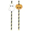 Image de 10 pailles rayées noires et blanches sweety halloween - partypro 812575