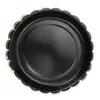 Image de Assiette festonee 23cm Noir et Or