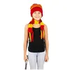 Image de Bonnet et echarpe rayes en tricot
