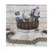 Image de 6 pics déco pirate gâteau 20cm noir - partypro 913102