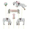 Image de Set de 6 decorations Cheval d'Amour pour gateaux