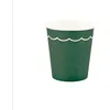 Image de 8 gobelets carton liseré or 20cl vert jungle - partypro 913vjg