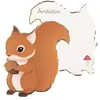Image de lot de 8 invitations ecureuil pour anniversaire